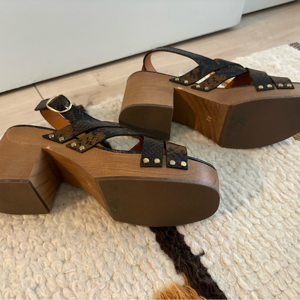 Sezane Ada Clogs Python Print - Picture 3 of 5